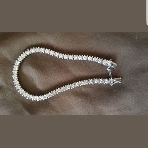 925 sterling silver tennis bracelet with cz